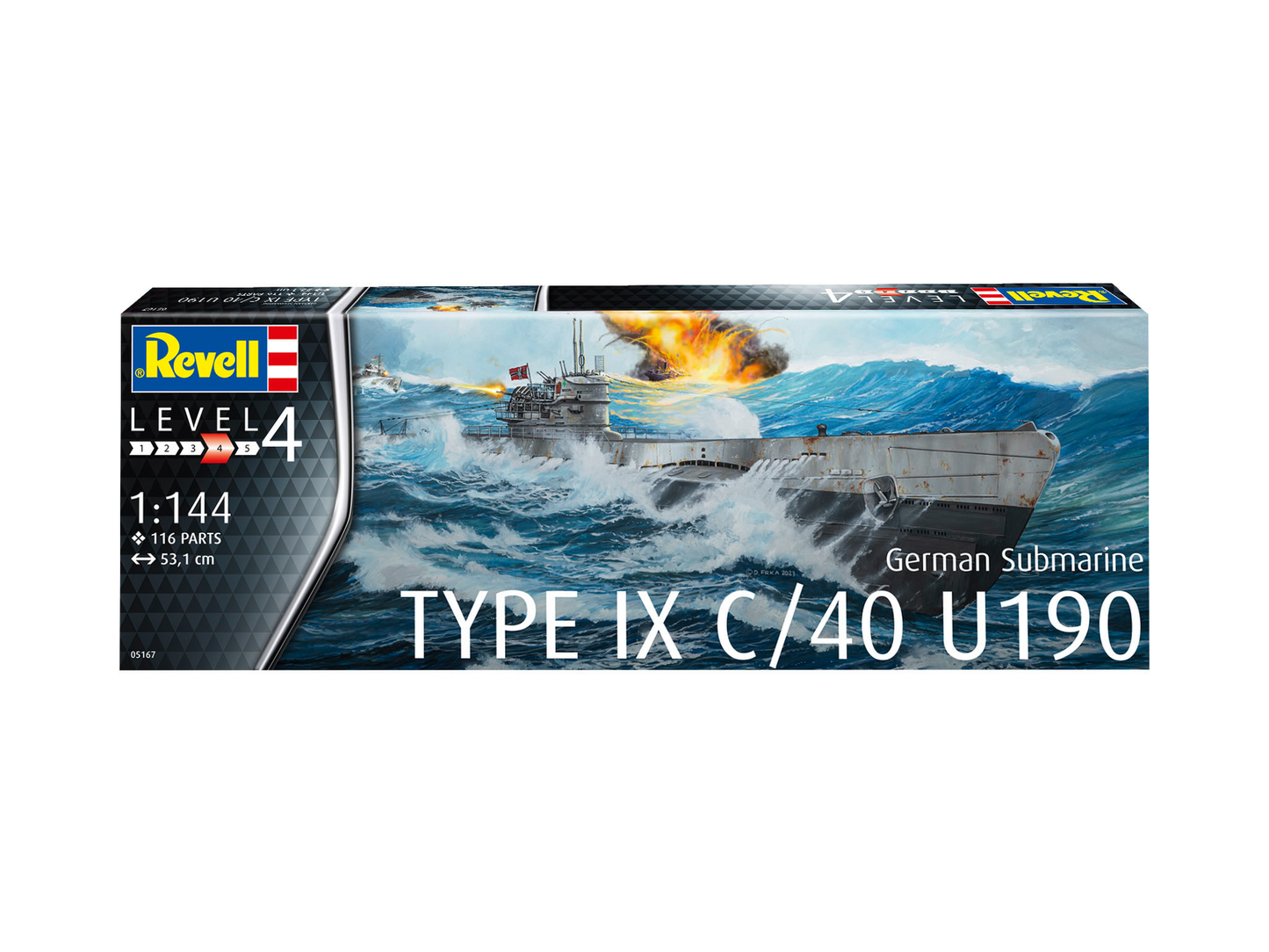 Revell 1/144th scale German U-boat Type IX C/40 (U-190)