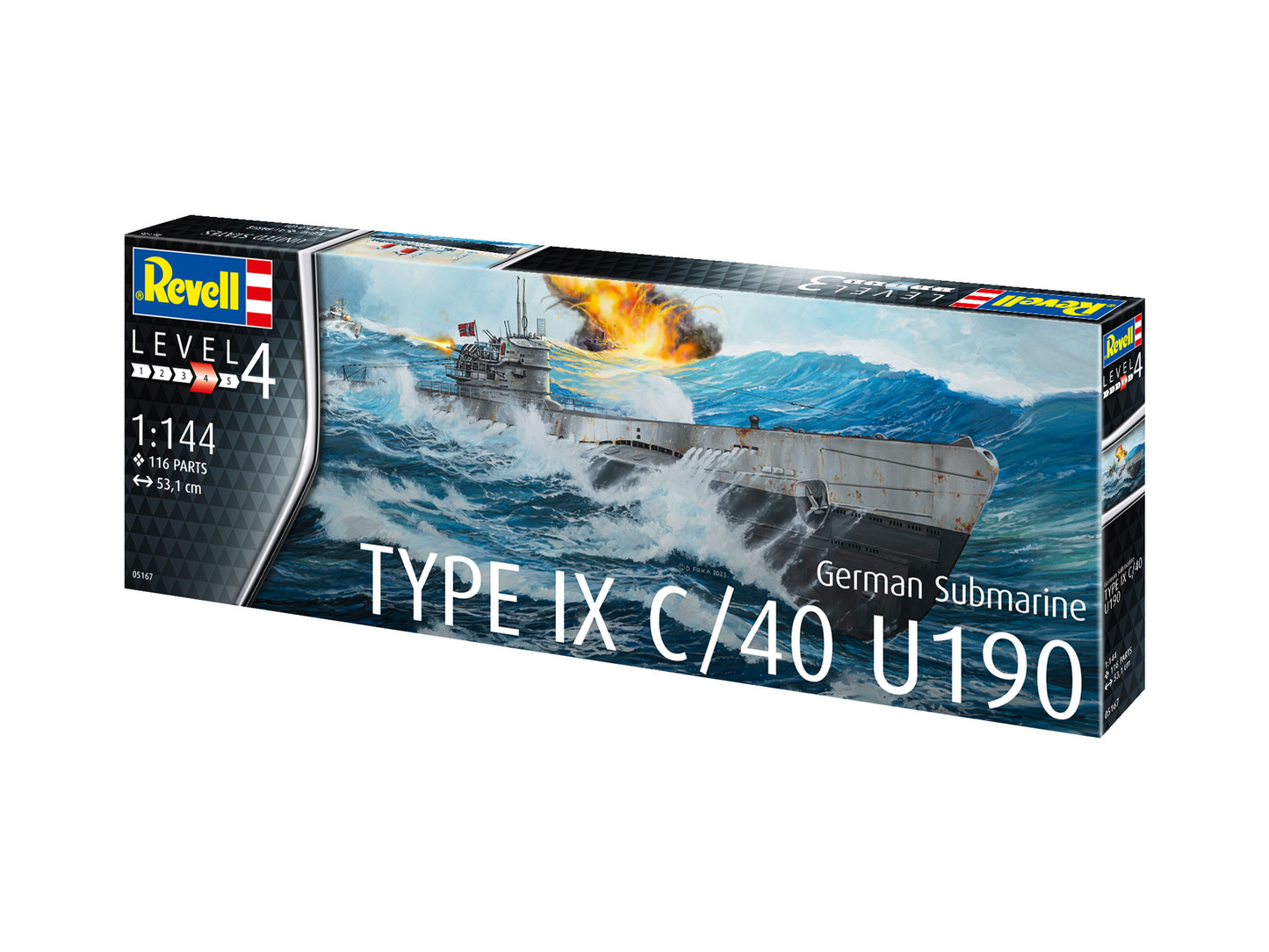 Revell 1/144th scale German U-boat Type IX C/40 (U-190)