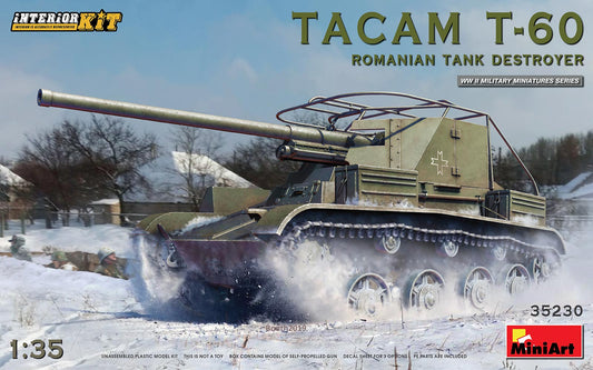 Miniart 1/35th scale TACAM T-60 Romanian Tank Destroyer - Full interior Kit