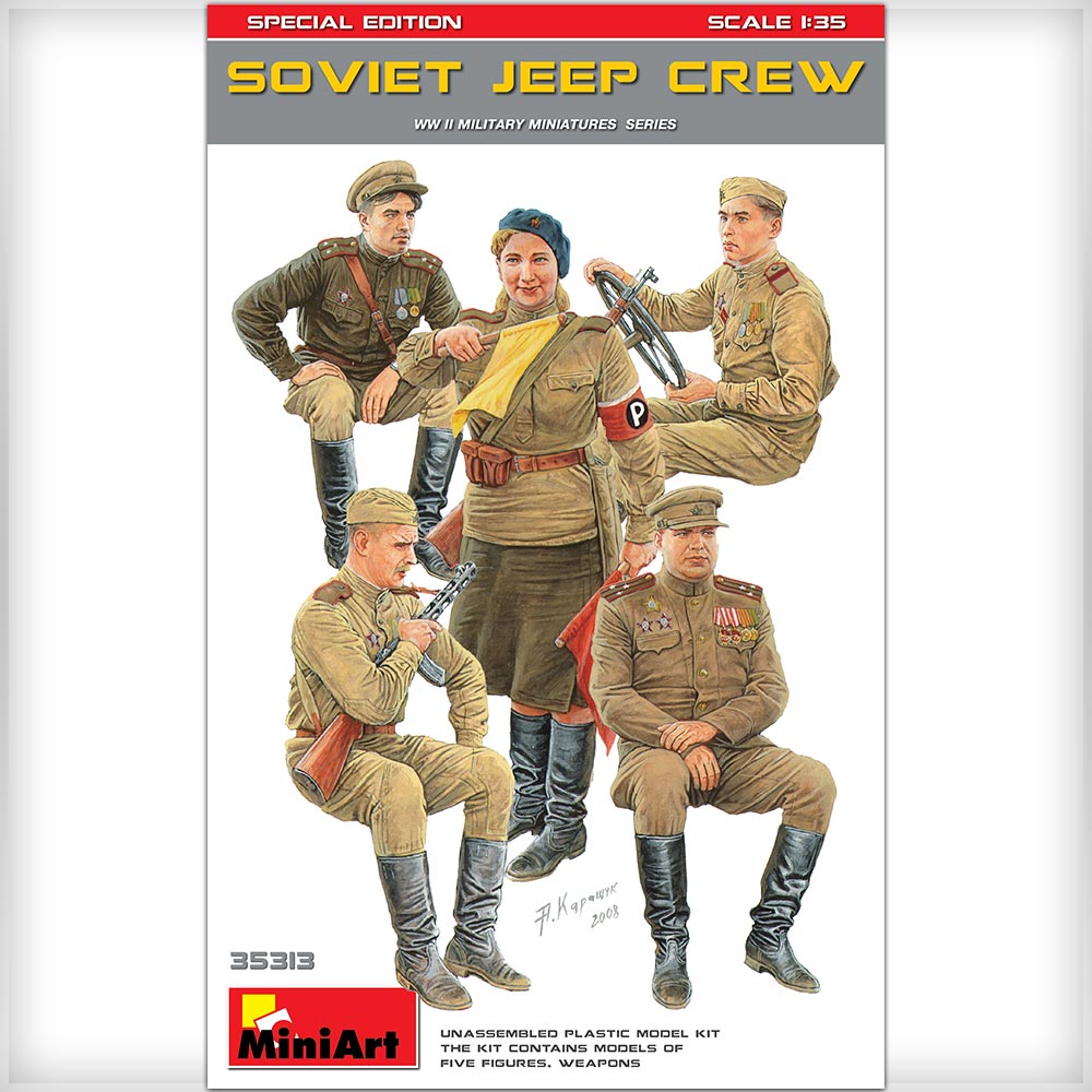 Miniart 1/35th scale Soviet Jeep Crew, Special Edition