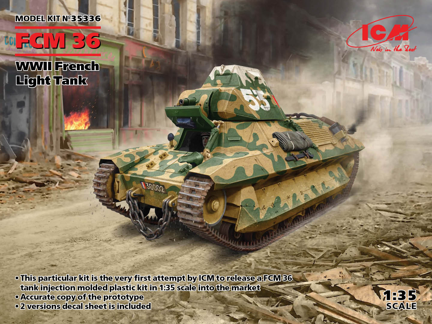 ICM 1/35th scale FCM 36 French Light Tank