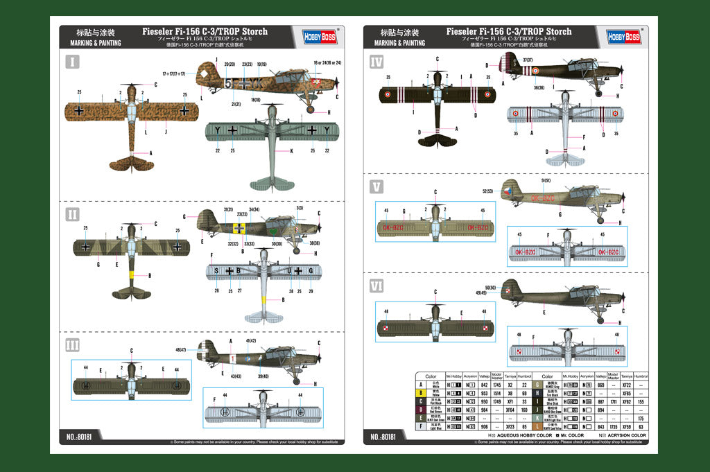 HobbyBoss 1/35th scale Fiesler Fi-156 C-3/TROP