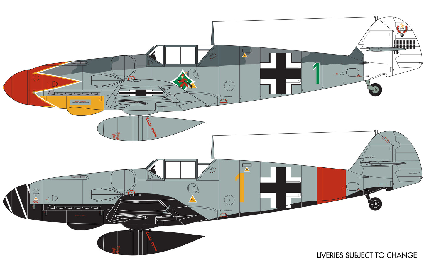 Airfix 1/72nd Scale Messerschmitt Bf109G-6
