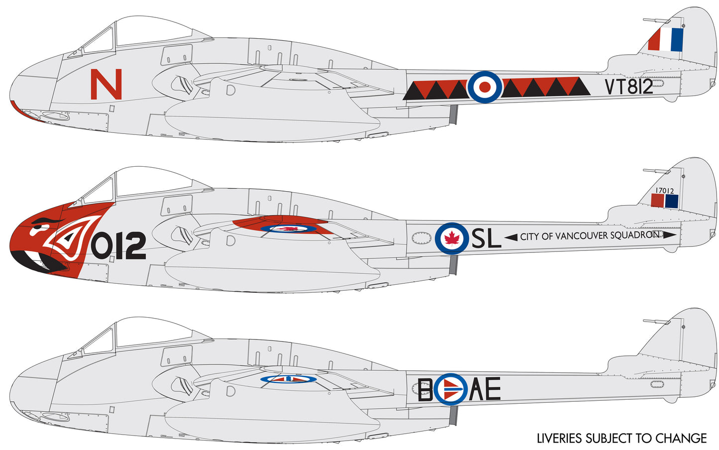 Airfix 1/48th scale de Havilland Vampire F.3