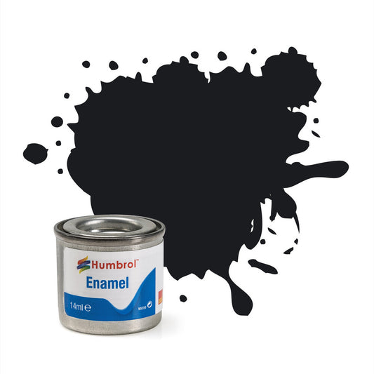 Humbrol Enamel No 21 Black   Gloss