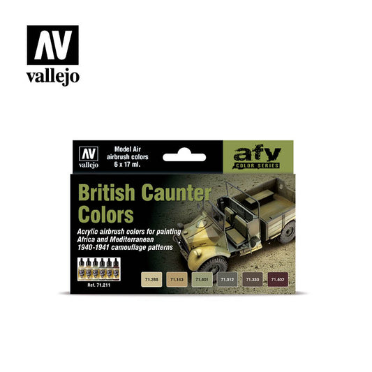 Vallejo British Caunter Colours Paint Set