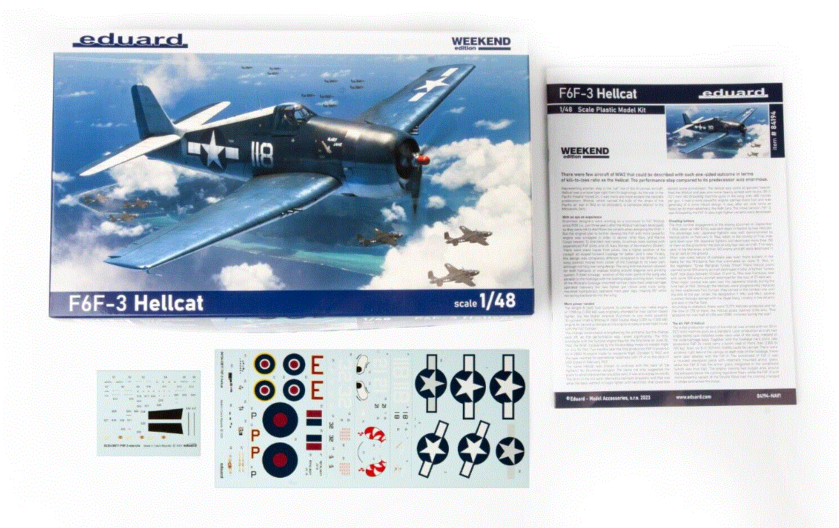 Eduard 1/48th scale F6F-3 Hellcat Weekend with USN and FAA Markings