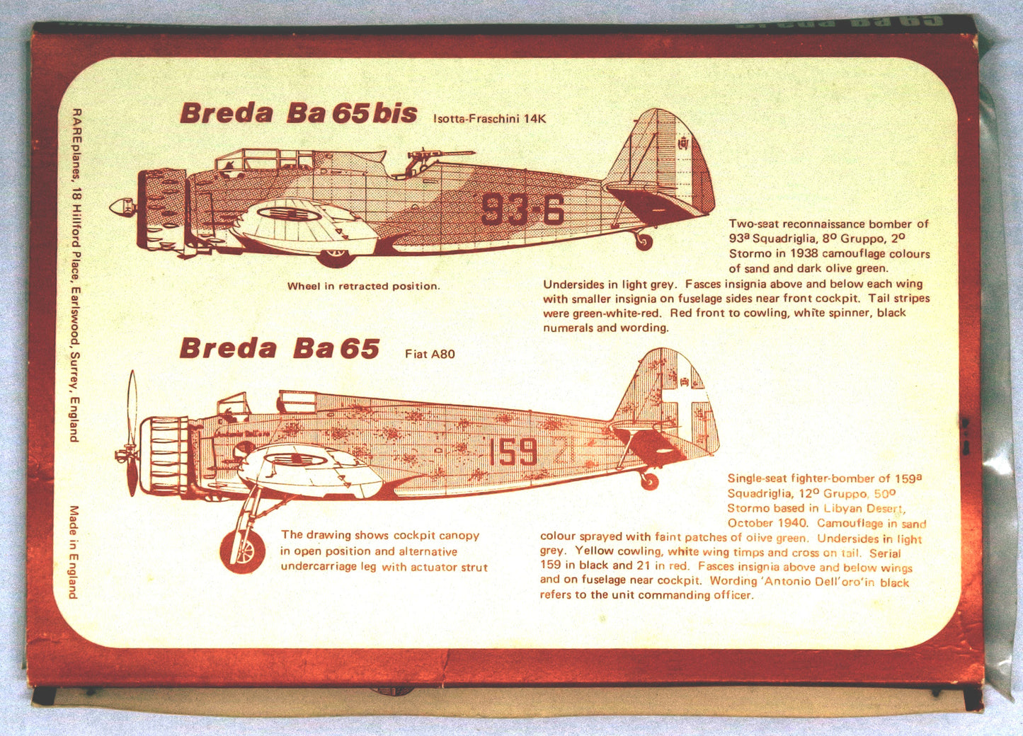 Second Hand: Rareplane 1/72nd scale Breda BA-65