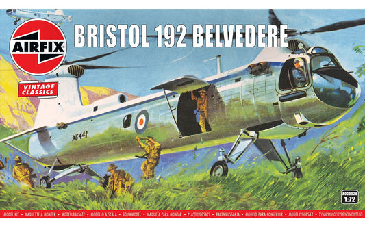 Airfix Vintage Classic 2024 Release 1/72nd scale Bristol 192 Belvedere - PreOrder