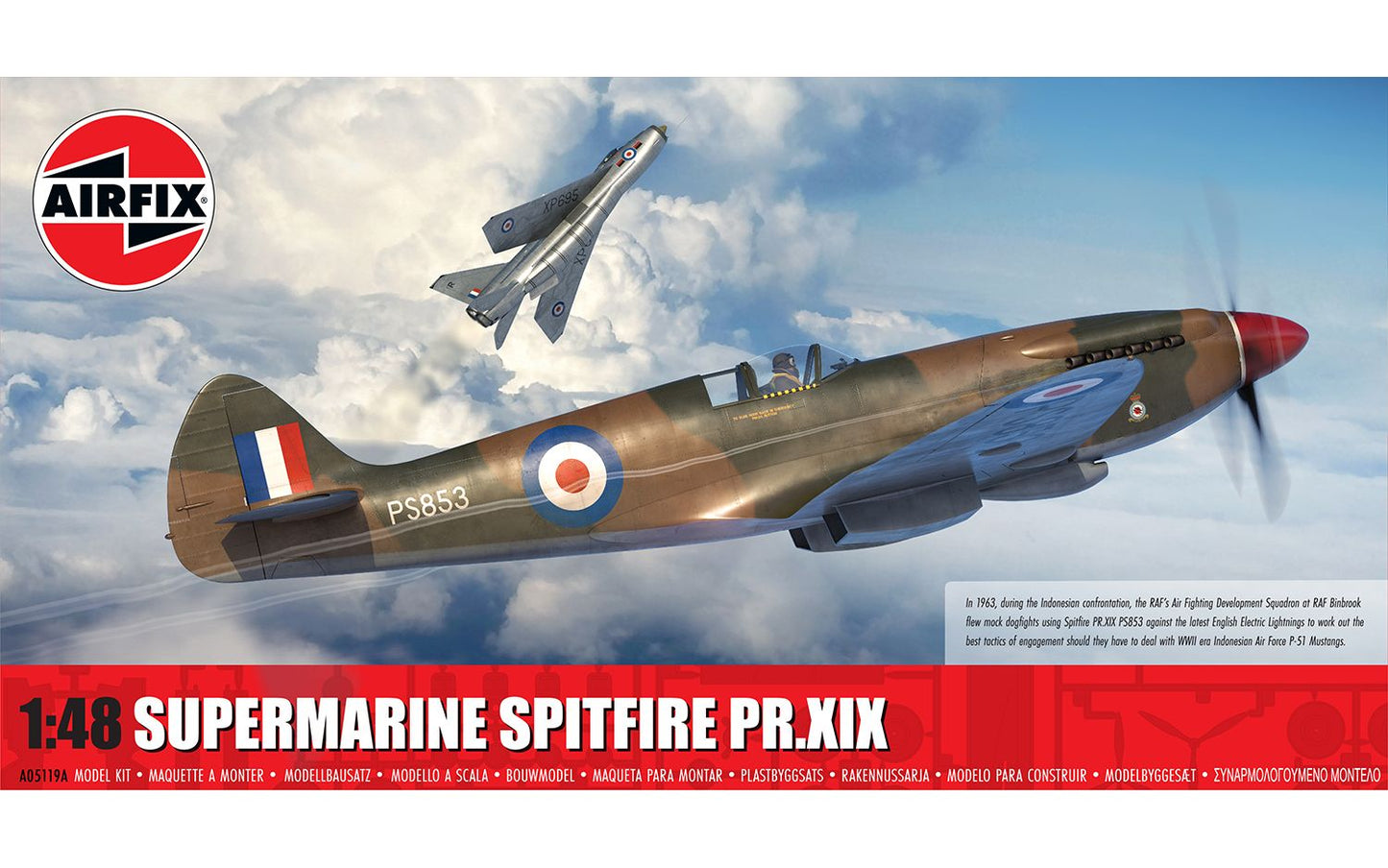 Airfix 1/48th scale Supermarine Spitfire PR.XIX PREORDER - Including UK P&P