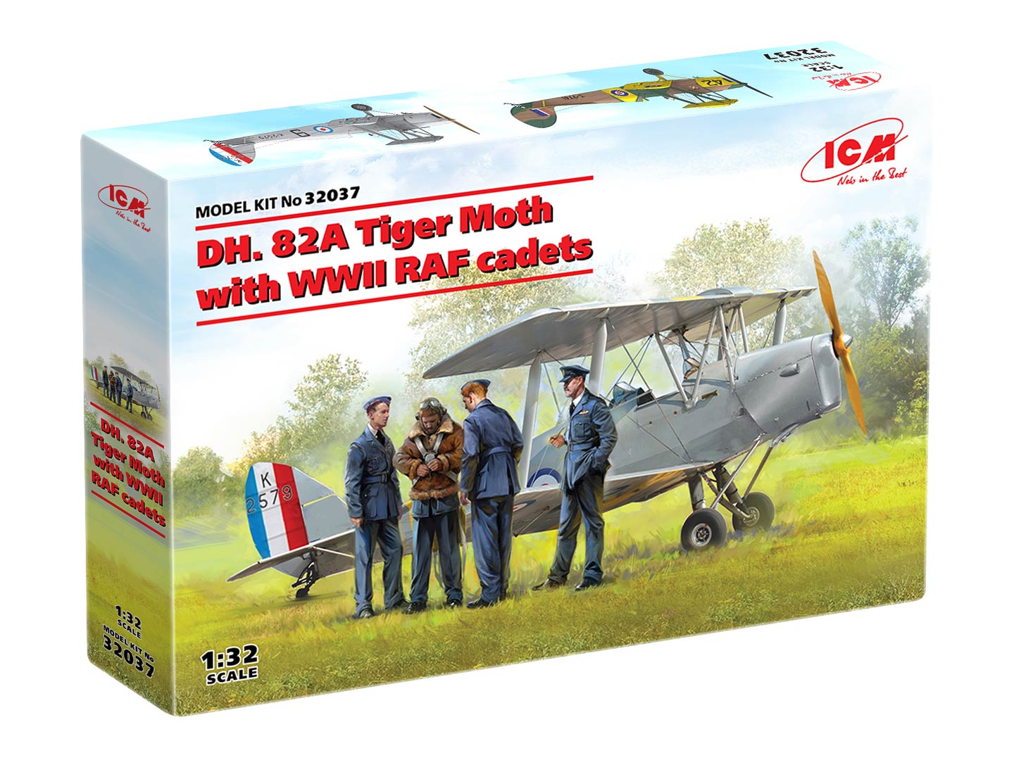 ICM 1/32nd scale de Havilland D.H.82a Tiger Moth with WWII RAF Cadets