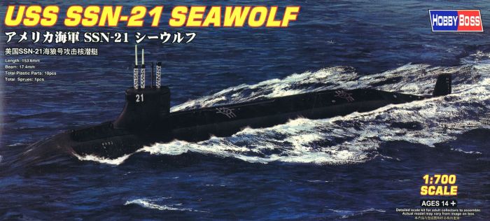 Hobbyboss 1/700th scale - USS SSN-21 Seawolf Attack Submarine – Mann's ...