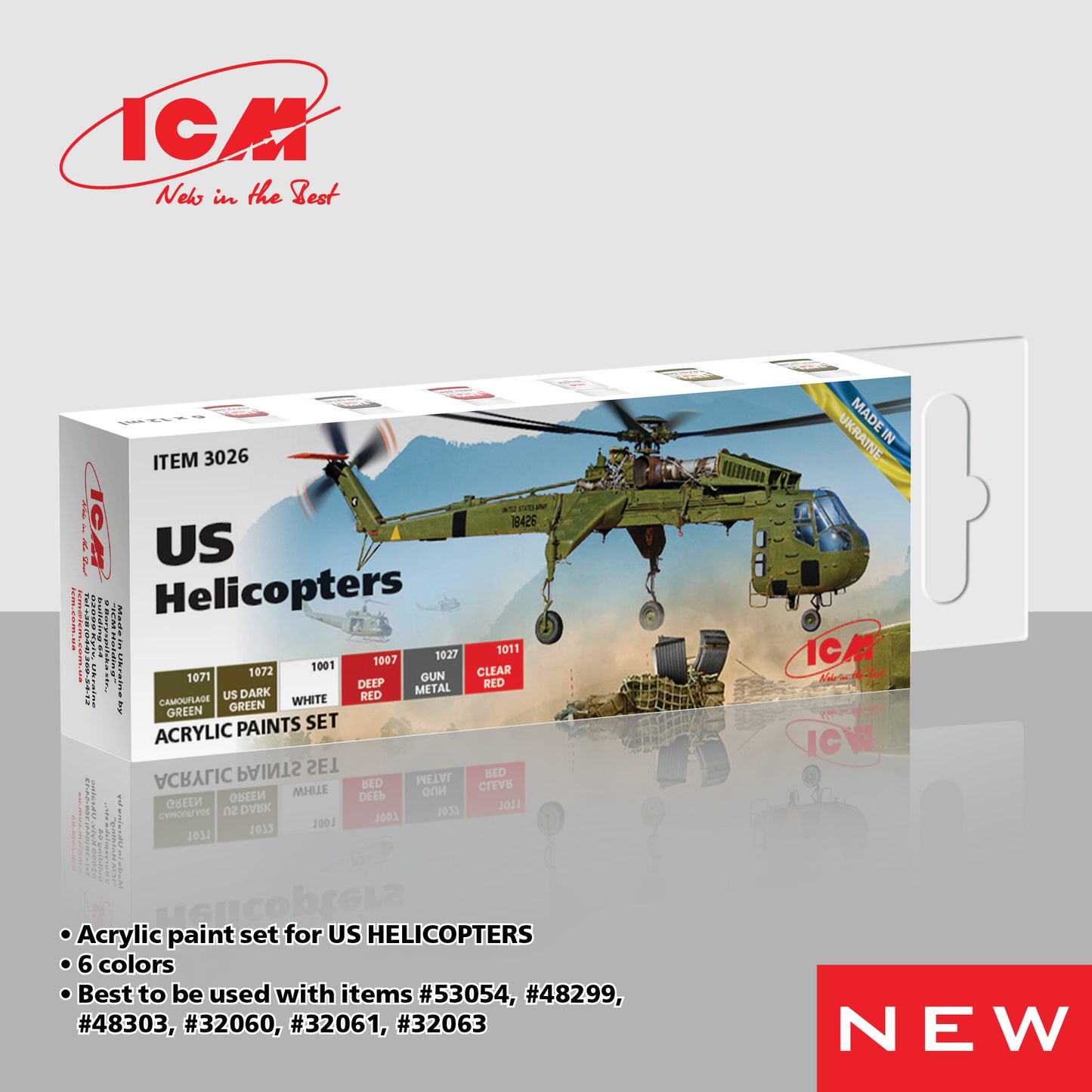 ICM Paint Set - US Helicopters