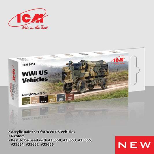 ICM Paint Set - WWI US Vehicles