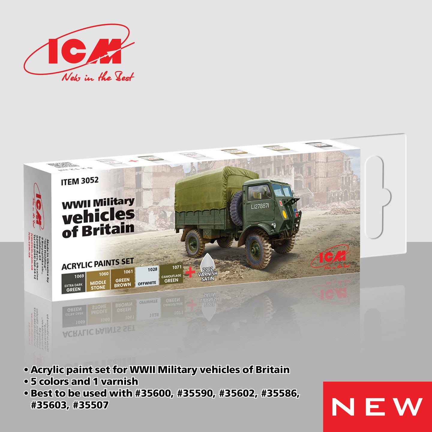 ICM Paint Set - WWII Military Vehicles of Britain