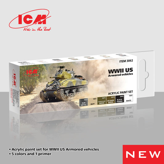 ICM Paint Set - WWII US Armored Vehicles