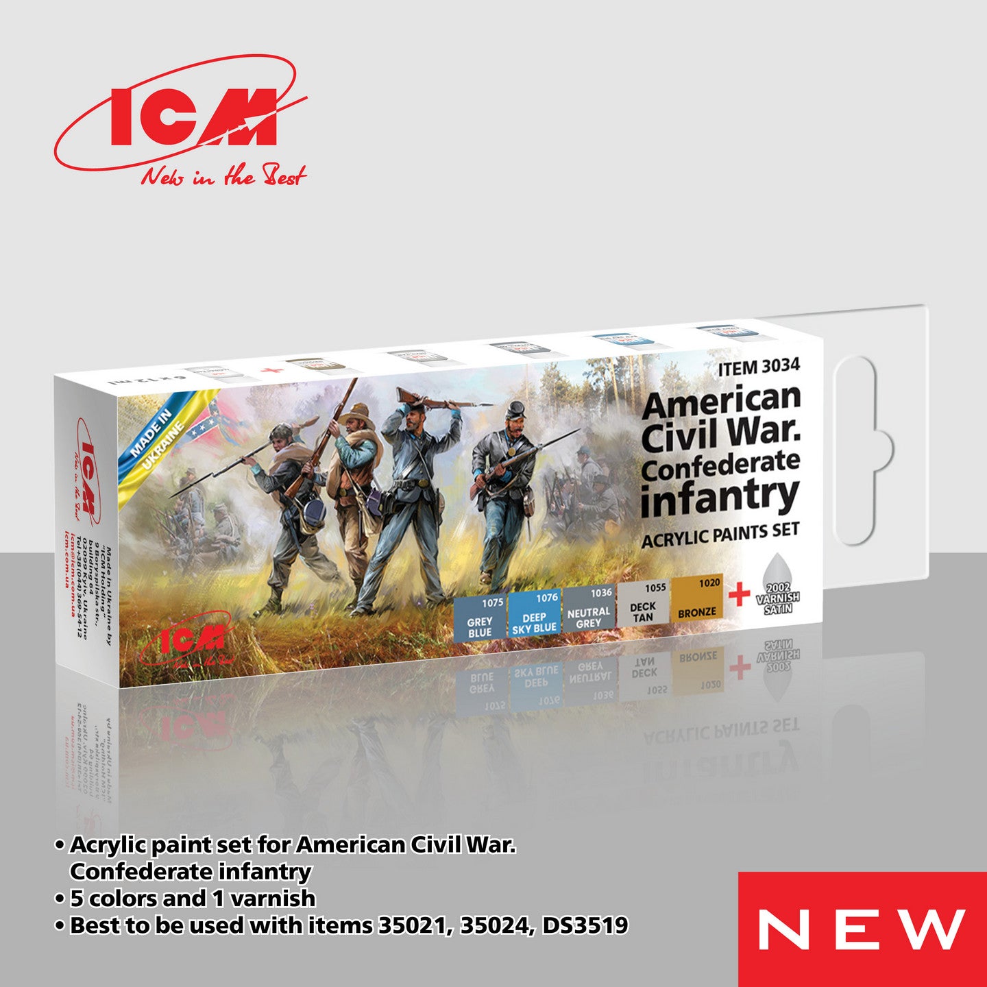 ICM Paint Set - American Civil War Confederate Infantry