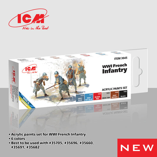 ICM Paint Set - WWI French Infantry