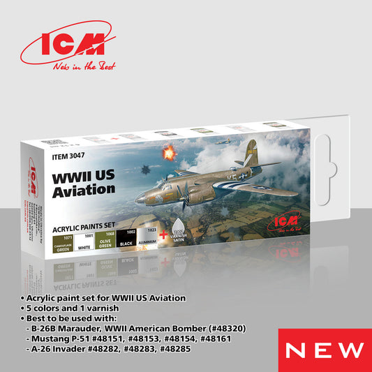 ICM Paint Set - WWII US Aviation